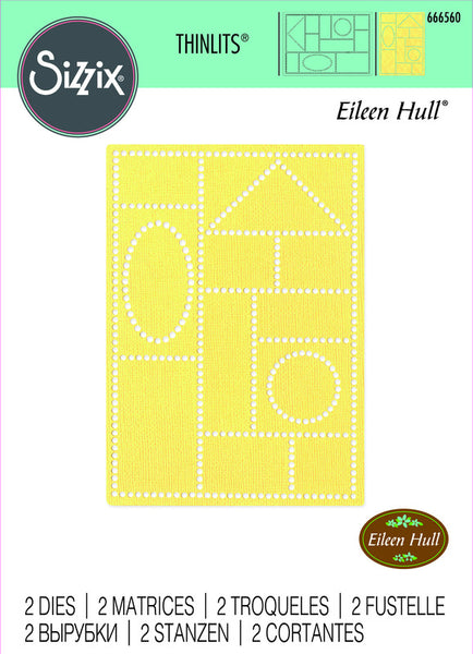 Sizzix Thinlits Die Set 2/Pkg By Eileen Hull, Faux Postage