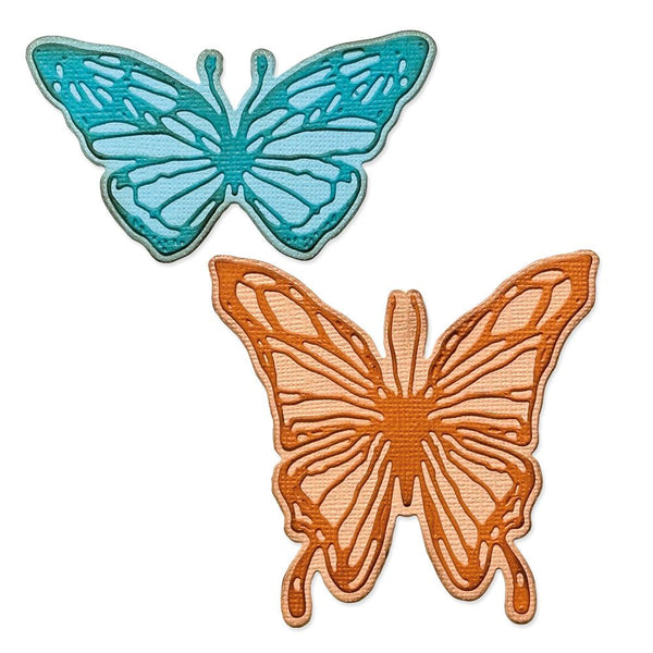 Sizzix Thinlits Dies By Tim Holtz 4/Pkg, Vault Scribbly Butterfly