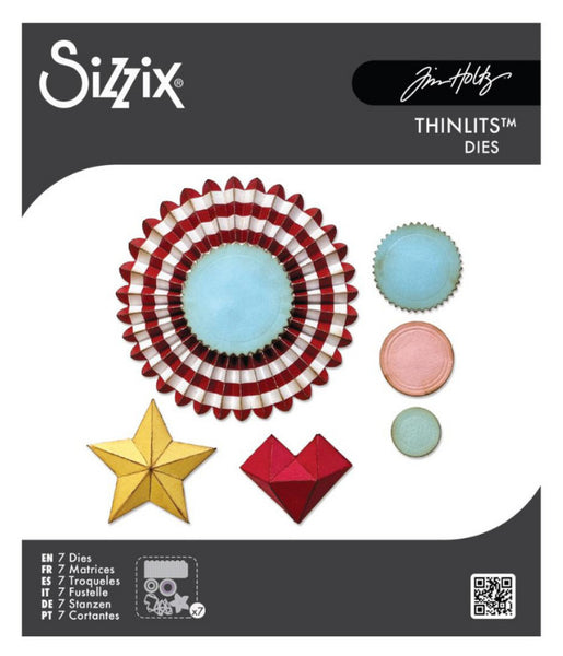 Sizzix, Thinlits Dies By Tim Holtz 6/Pkg, Vault Rosettes (666567)