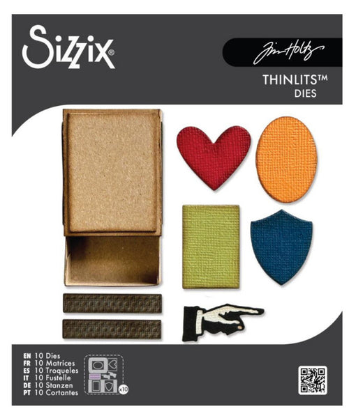 Sizzix Thinlits Dies By Tim Holtz 10/Pkg, Vault Matchbox (666604)