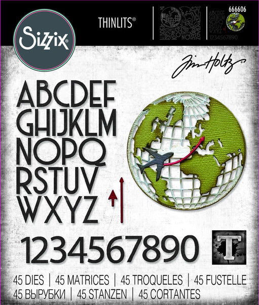 Sizzix Thinlits Dies By Tim Holtz 45/Pkg, Vault World Travel