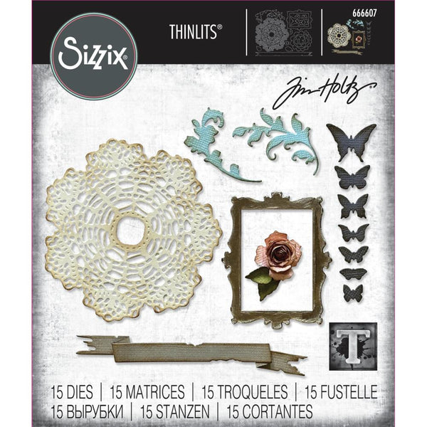 Sizzix Thinlits Dies By Tim Holtz 15/Pkg, Vault Boutique