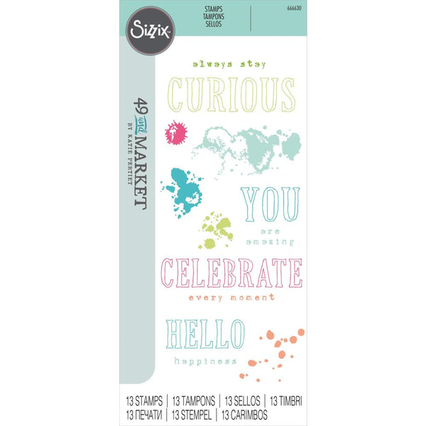 Sizzix Clear Stamps By 49 & Market, Hello You Sentiments (13/Pkg)