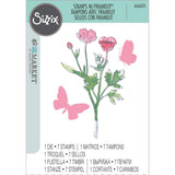Sizzix Framelits Die & A5 Stamp Set By 49 & Market 8/Pkg, Painted Stencil Botanical (666635)
