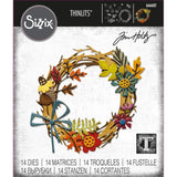 Sizzix Thinlits Dies By Tim Holtz 14/Pkg, Vault Foliage Wreath (666682)