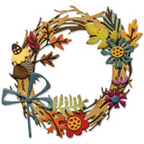Sizzix Thinlits Dies By Tim Holtz 14/Pkg, Vault Foliage Wreath (666682)