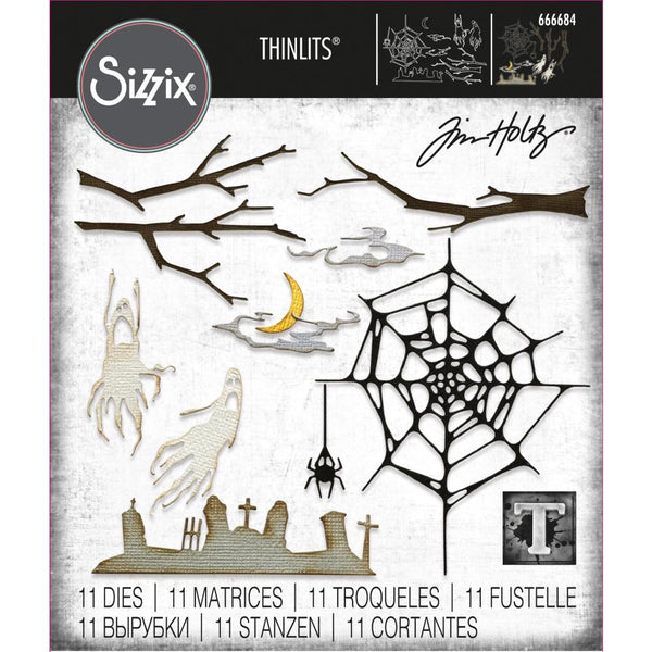 Sizzix Thinlits Dies By Tim Holtz 11/Pkg, Vault Fright Night (666684)