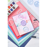 Sizzix Clear Stamps With Framelits Die By 49 And Market, Thankful Sentiments (666708)
