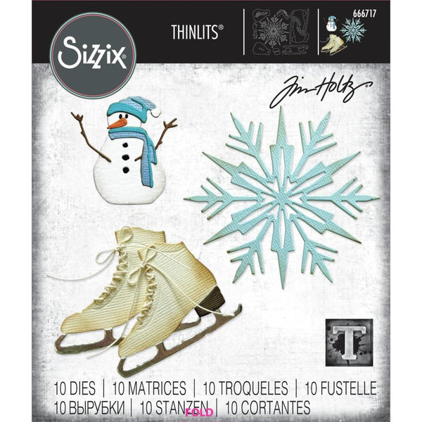 Sizzix Thinlits Die Set 10/Pkg By Tim Holtz, Vault Winter Wishes (666717)