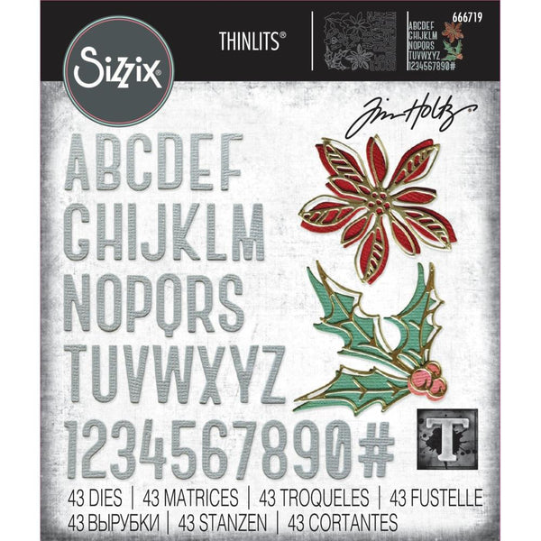 Sizzix Thinlits Dies By Tim Holtz 43/Pkg, Vault Seasonal Sketch (666719)