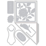 Sizzix, Thinlits Die Set By Eileen Hull 10/Pkg, Floral Pocket And Paperclips (666768)