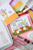 Sizzix Clear Stamps Set By Catherine Pooler 12/Pkg, Bunny Bits & Blooms (666794)