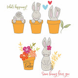 Sizzix Clear Stamps Set By Catherine Pooler 12/Pkg, Bunny Bits & Blooms (666794)