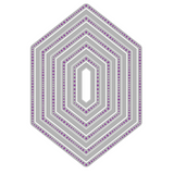 Sizzix, Framelits Die Set 10PK by Stacey Park, Fanciful Framelits Reversed, Belinda Stitched Hexagons (#666844)