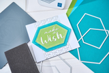 Sizzix, Framelits Die Set 10PK by Stacey Park, Fanciful Framelits Reversed, Belinda Stitched Hexagons (#666844)