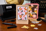 Sizzix 2D Embossing Folder and Thinlits 11/Pkg by Tim Holtz, Vault Side-Order Floristry (#666872)
