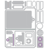 Sizzix Thinlits Die Set 24/Pkg by Tim Holtz, Vault Noteworthy (#666876)