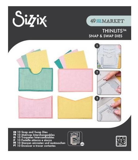 Sizzix, Thinlits Set 10/Pkg, Snap and Swap by 49 and Market, Pockets (666877)