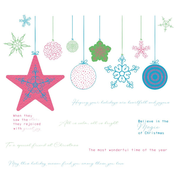 Sizzix, A5 Stamps 25/Pkg and Framelits Die by Stacey Park, Holiday Bits and Bobs (#666896)
