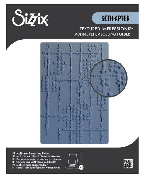 Sizzix, Multi Level Embossing Folder by Seth Apter, Dot Matrix (666904)
