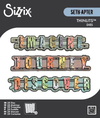 Sizzix,Thinlits Die Set 28/Pkg by Seth Apter, Word Wafers #1 (28pk) (666905)