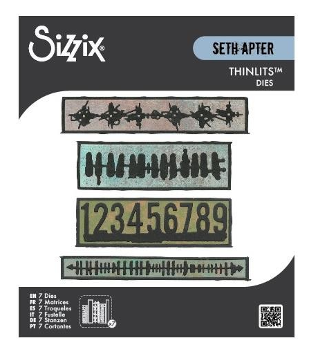 Sizzix, Thinlits Die Set 7/Pkg by Seth Apter, Borderlines (666906)