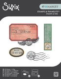 Sizzix Clear Stamp With Framlits Die By 49 & Market 62/Pk, Globetrotter's Mark (667060)