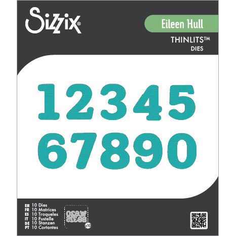 Sizzix Thinlits 10PK Die Set, Nora Numbers by Eileen Hull (667066)