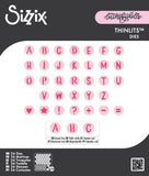 Sizzix, Thinlits Die Set 34PK, Alphabet Beads by Letters by Shells (667199)