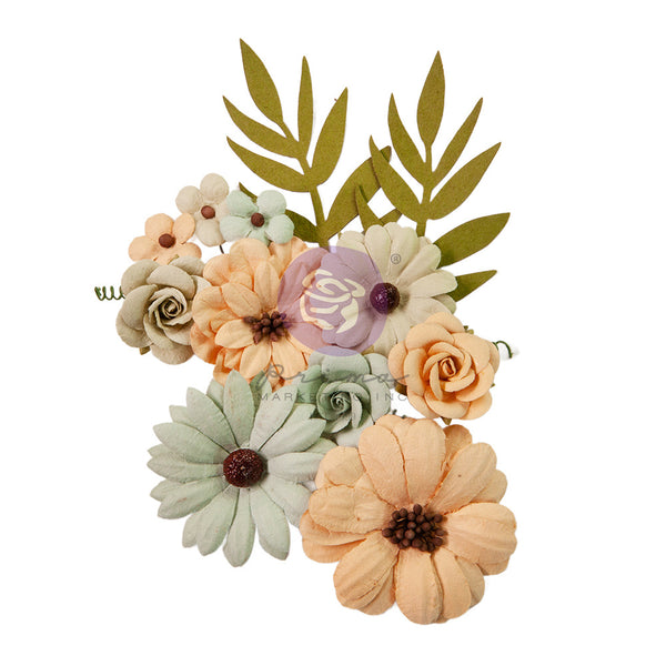 Prima Marketing Paper Flowers 12/Pkg, Rustic Wonder, In The Moment (668358)