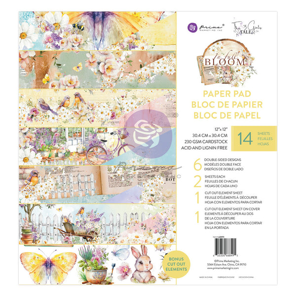 Prima Marketing Double-Sided Paper Pad 12"X12" 14/Pkg, In Full Bloom