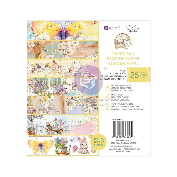 Prima Marketing Double-Sided Paper Pad 6"X6" 26/Pkg, In Full Bloom