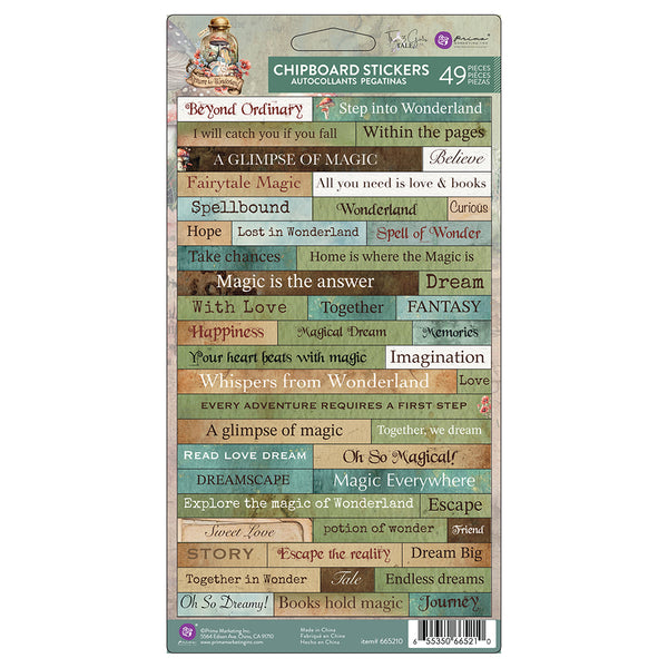 Prima Marketing, Chipboard Stickers 49/Pkg, Return To Wonderland (675714)