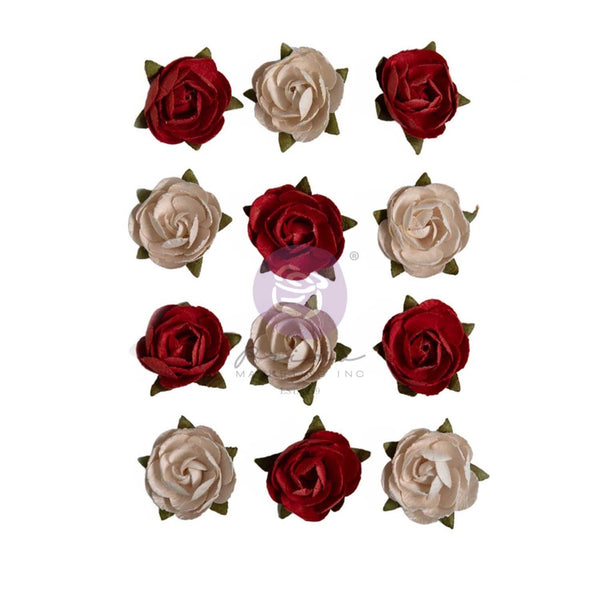Prima Marketing Flowers 12/Pkg, Return To Wonderland, Rose Garden (#675769)