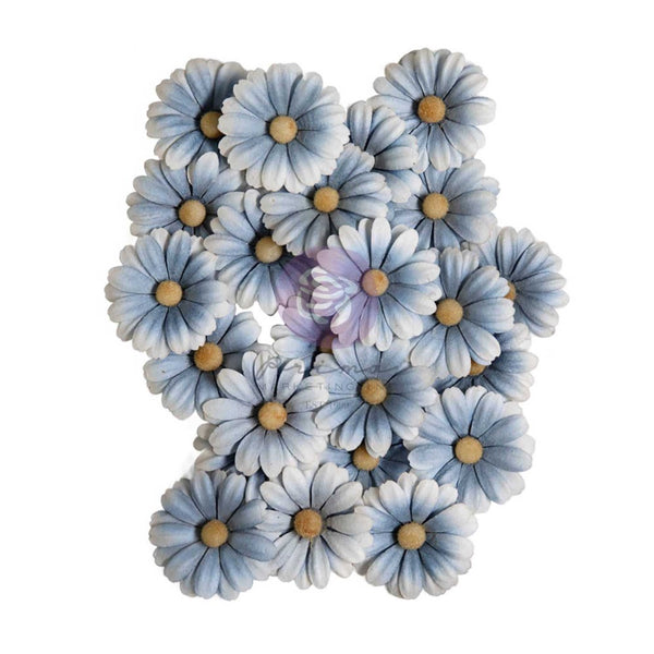 Prima Marketing Flowers 24/Pkg, Return To Wonderland, Blue Mist (#675783)