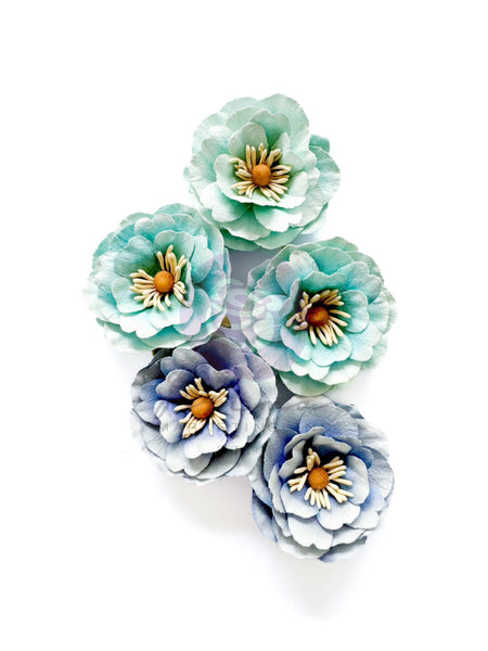 Prima Marketing Flowers 5/Pkg, A Mermaid's Tale, Ocean Mist (#677039)
