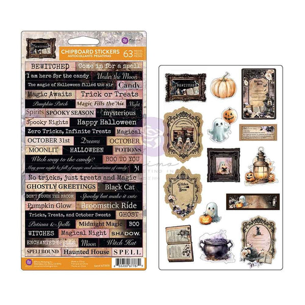 Prima Marketing, Chipboard Stickers 63/Pkg, Bewitched (#677879)