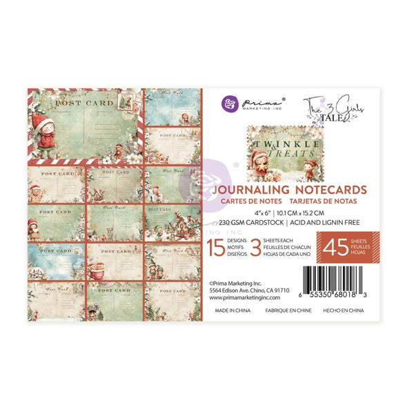Prima Marketing Journaling Cards 4"X6" 45/Pkg, Twinkle & Treats (#680183)