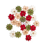 Prima Marketing, Twinkle & Treats Paper Flowers 24/Pkg, Holiday Blooms (#680329)