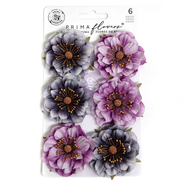 Prima Marketing, Prima Paper Flowers 18/Pkg, Bewitched, Moonlit Petals (#680572)