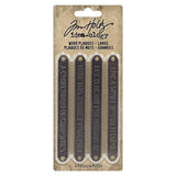 Tim Holtz, Idea-Ology Metal Word Plaques 4/Pkg, Large