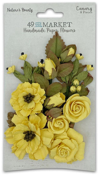 49 And Market, Nature's Bounty Paper Flowers, Canary (NB-40315)