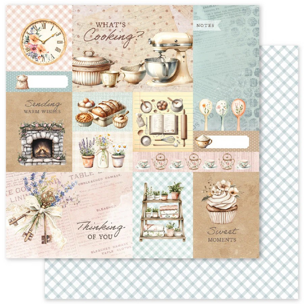 Paper Rose, 12X12 Double Sided Paper, Heart & Home - A (36878)