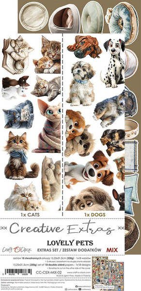 Craft O'Clock, Creative Extras Set, Lovely Pets, Mix 02 (CC-CEX-MIX-02)