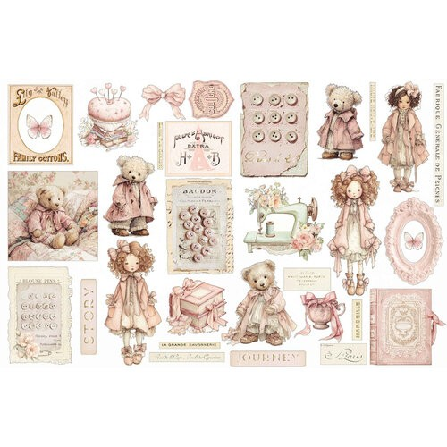 Prima Marketing, Ephemera, Buttons & Keepsakes by Frank Garcia, Quilted Memories (982409)