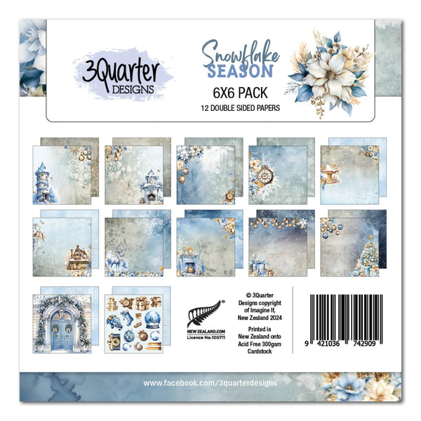 3Quarter Designs Snowflake Season 6x6 Paper Pack