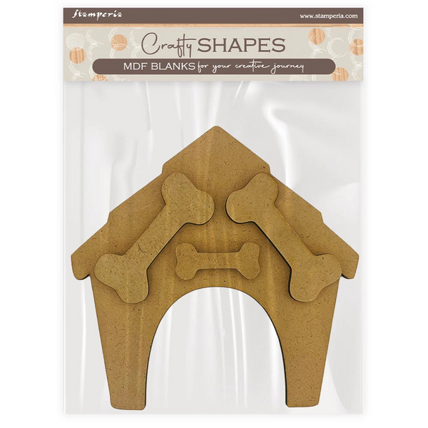 Stamperia, Crafty Shapes, Furry Friends, Doghouse And Bones (KLSM69)