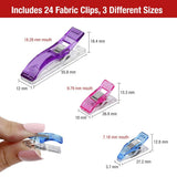 SINGER Fabric & Craft Clips W/Case, 24/Pkg (Assorted sizes)