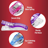 SINGER Fabric & Craft Clips W/Case, 24/Pkg (Assorted sizes)