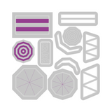 Sizzix Thinlits Die Set By Catherine Pooler 15/Pkg, Beach Blankets & Brellas #2 (666656)